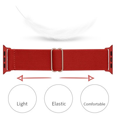 Elastiskt Nylonarmband Apple Watch Ultra 3 49mm Röd - passform
