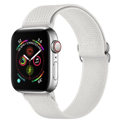 Elastiskt Nylonarmband Apple Watch Series 10 46mm Vit