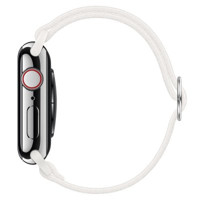 Elastiskt Nylonarmband Apple Watch Series 10 46mm Vit