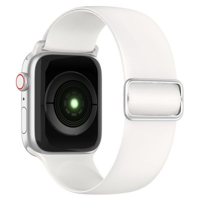 Köp Elastiskt Silikonarmband Apple Watch 42/44/45/49 mm Vit Online