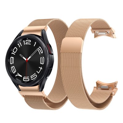 Köp Full Fit Milanese Armband Samsung Galaxy Watch 6 44mm Roséguld Online
