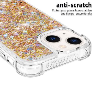 Köp Glitter Bling TPU Case iPhone 14 Guld Online