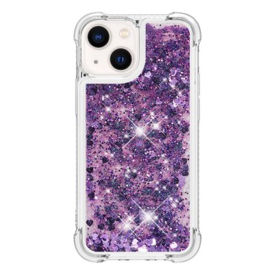 Köp Glitter Bling TPU Case iPhone 14 Lila Online
