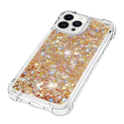 Köp Glitter Bling TPU Case iPhone 14 Pro Guld Online