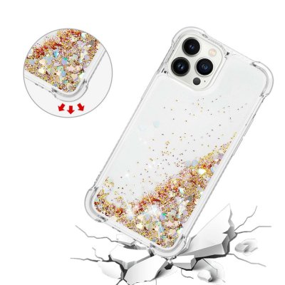 Köp Glitter Bling TPU Case iPhone 14 Pro Guld Online
