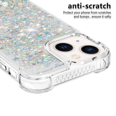 Köp Glitter Bling TPU Case iPhone 14 Silver Online
