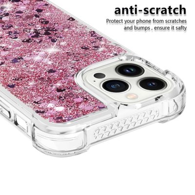 Köp Glitter Bling TPU Case iPhone 15 Pro Roséguld Online