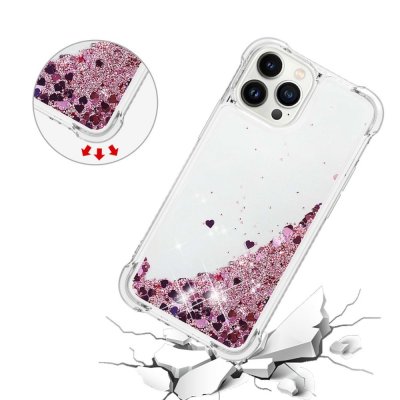 Köp Glitter Bling TPU Case iPhone 15 Pro Roséguld Online