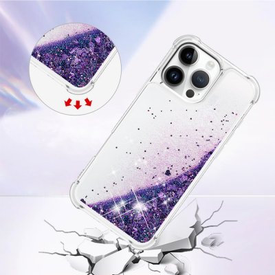 Glitter Bling TPU Case iPhone 16 Pro Max Lila