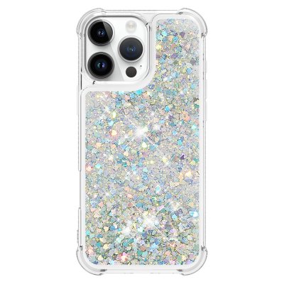 Glitter Bling TPU Case iPhone 16 Pro Max Silver