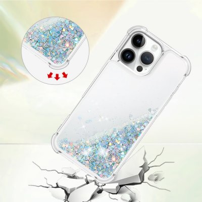 Glitter Bling TPU Case iPhone 16 Pro Max Silver