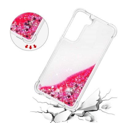 Glitter Bling TPU Case Samsung Galaxy S22 Plus Rosa - Techhuset.se