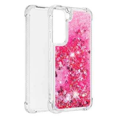Glitter Bling TPU Case Samsung Galaxy S22 Plus Rosa - Techhuset.se
