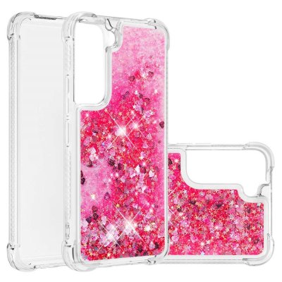 Glitter Bling TPU Case Samsung Galaxy S22 Plus Rosa - Techhuset.se
