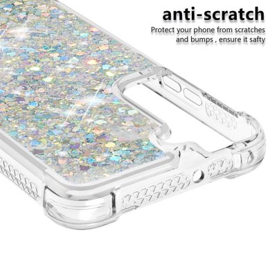 Glitter Bling TPU Case Samsung Galaxy S22 Plus Silver - Techhuset.se