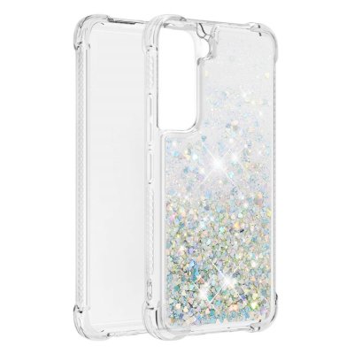Glitter Bling TPU Case Samsung Galaxy S22 Plus Silver - Techhuset.se