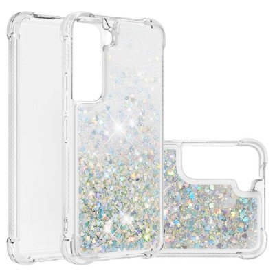 Glitter Bling TPU Case Samsung Galaxy S22 Plus Silver - Techhuset.se