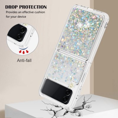 Köp Glitter Bling TPU Case Samsung Galaxy Z Flip 4 Silver Online
