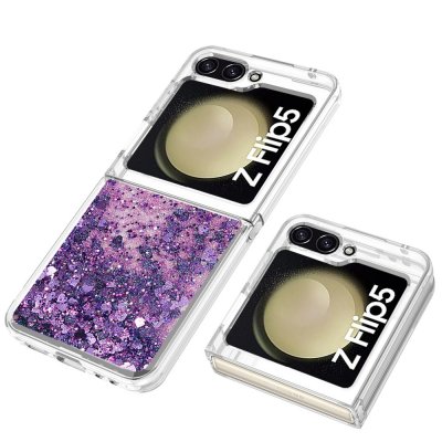 Köp Glitter Bling TPU Case Samsung Galaxy Z Flip 5 Lila Online