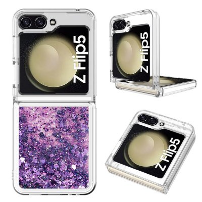 Köp Glitter Bling TPU Case Samsung Galaxy Z Flip 5 Lila Online