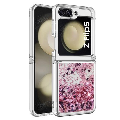 Köp Glitter Bling TPU Case Samsung Galaxy Z Flip 5 Roséguld Online
