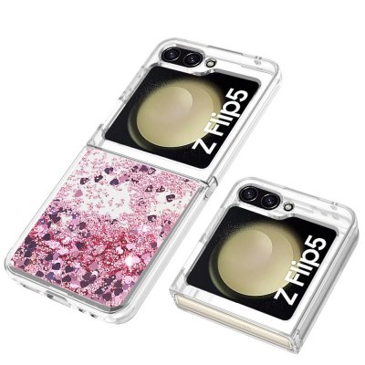 Köp Glitter Bling TPU Case Samsung Galaxy Z Flip 5 Roséguld Online