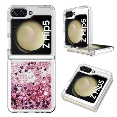 Köp Glitter Bling TPU Case Samsung Galaxy Z Flip 5 Roséguld Online