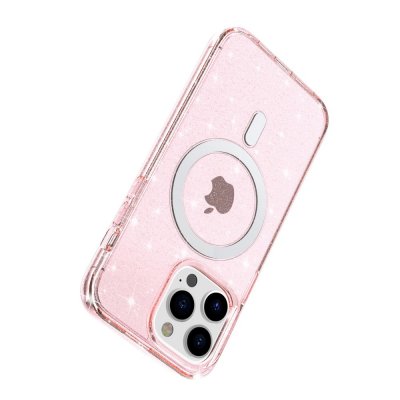 Köp Glitter MagSafe Skal iPhone 14 Pro Transparent Rosa Online