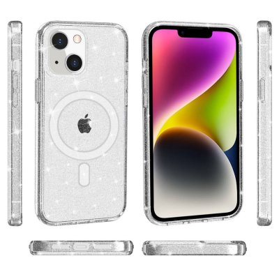 Köp Glitter MagSafe Skal iPhone 14 Transparent Online