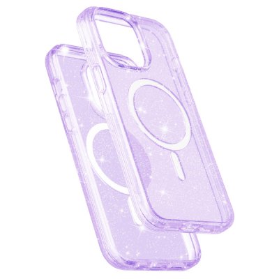 Köp Glitter MagSafe Skal iPhone 15 Pro Transparent Lila Online