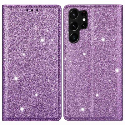 Köp Glitter Plånboksfodral Samsung Galaxy S23 Ultra Lila Online
