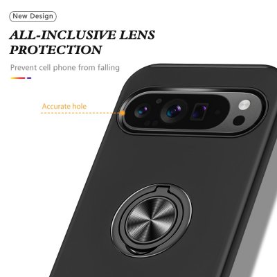 Google Pixel 9 Pro Skal Ringhållare Svart