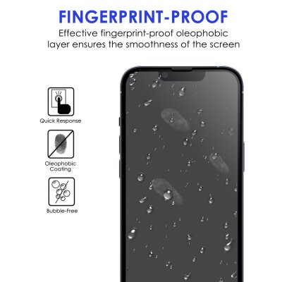 Köp Heltäckande Härdat Glas Skärmskydd iPhone 14 Pro Svart Online