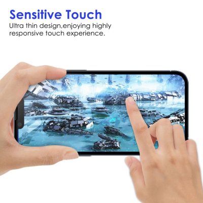 Köp Heltäckande Härdat Glas Skärmskydd iPhone 14 Pro Svart Online