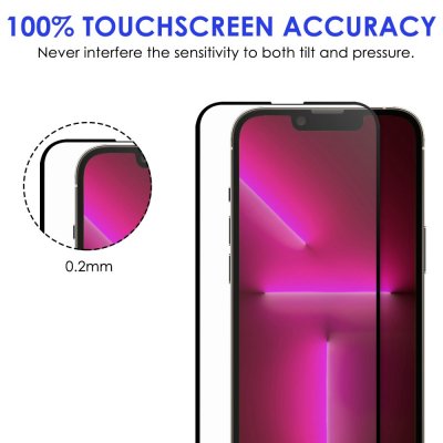 Köp Heltäckande Härdat Glas Skärmskydd iPhone 14 Pro Svart Online