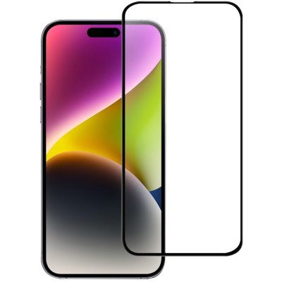Köp Heltäckande Härdat Glas Skärmskydd iPhone 15 Pro Svart Online