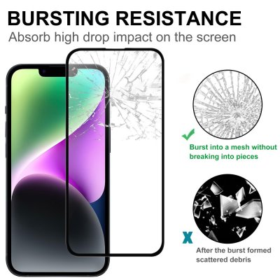 Köp Heltäckande Härdat Glas Skärmskydd iPhone 15 Svart Online