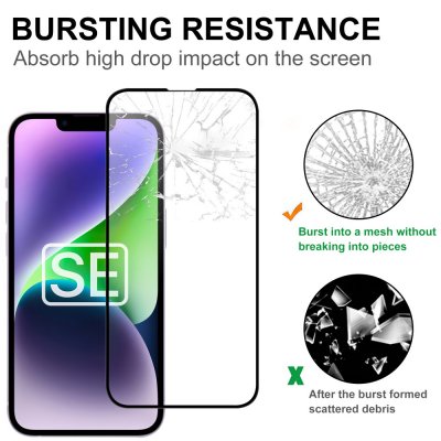 Heltäckande Härdat Glas Skärmskydd iPhone 17e Svart
