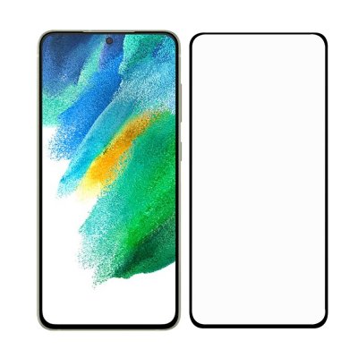 Köp Heltäckande Skärmskydd Galaxy S21 FE Härdat Glas Svart Online