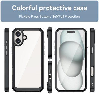 Hybrid Edge Case iPhone 16 Svart