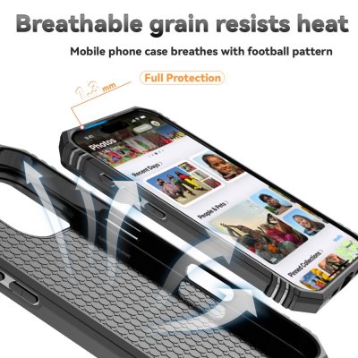 Hybridskal iPhone 16 Plus Ring + Kameraskydd Svart