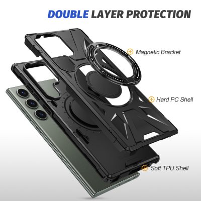 Köp Hybridskal Samsung Galaxy S24 Ultra MagSafe Ring Svart Online