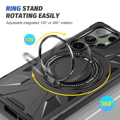 Köp Hybridskal Samsung Galaxy S24 Ultra MagSafe Ring Svart Online