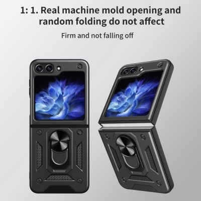 skal Samsung Galaxy Z Flip 7 FE Ringhållare Svart