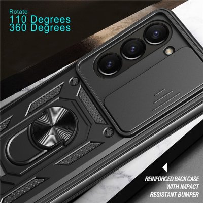 skal Samsung Galaxy Z Fold 7 Ring + Kameraskydd Svart
