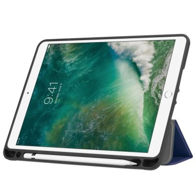iPad 9.7 5th Gen (2017) Fodral Med Pencil-hållare Blå