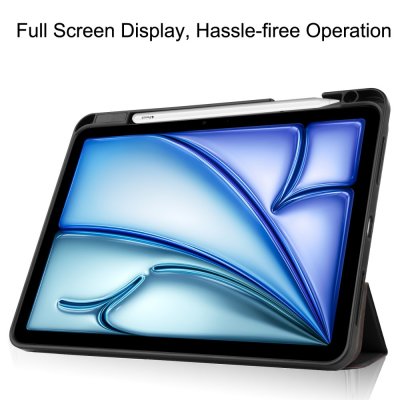 Apple iPad Air 11 8th Gen (2026) Fodral Tri-Fold Med Pencil-hållare Svart