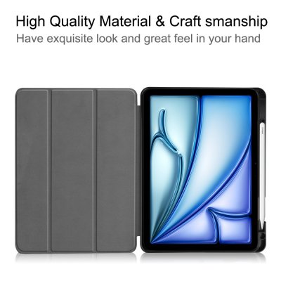 Apple iPad Air 11 8th Gen (2026) Fodral Tri-Fold Med Pencil-hållare Svart