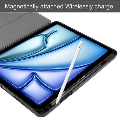 Apple iPad Air 11 8th Gen (2026) Fodral Tri-Fold Med Pencil-hållare Svart