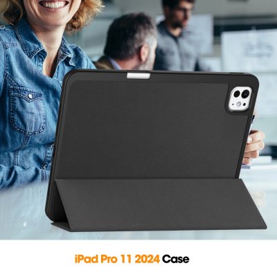 iPad Pro 11 5th Gen (2024) Fodral Pencil-hållare Svart